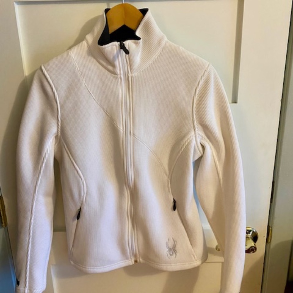 Spyder Women's Full-Zip Fleece Jacket – Size 10 (EU 42) – White